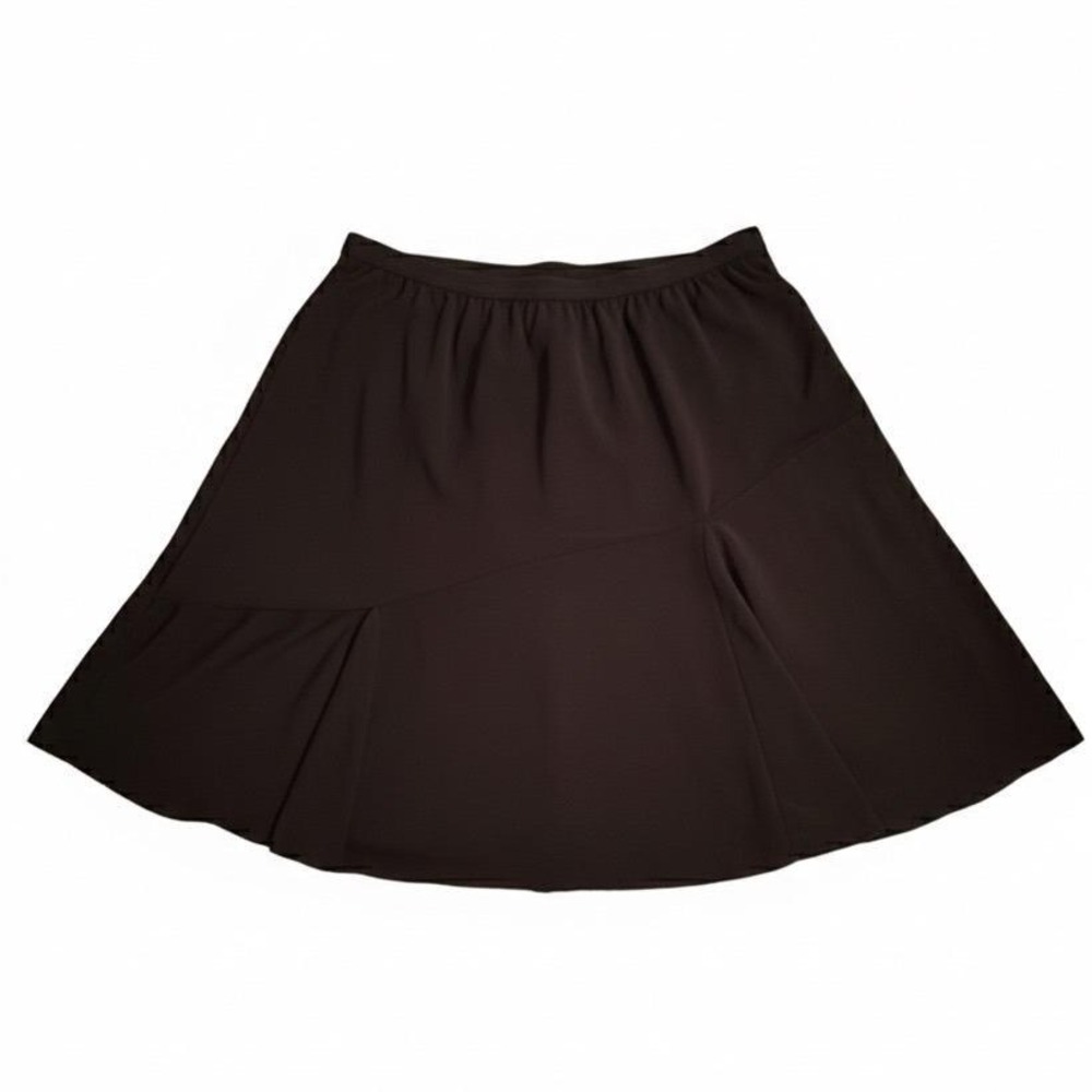 Carol Rose Vtg Blk Midi Skirt Sz L Flowy Dainty Y2K 2000s Coquette‎ Whimsigoth